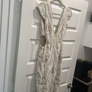 Cream Sequin Lulus Dress